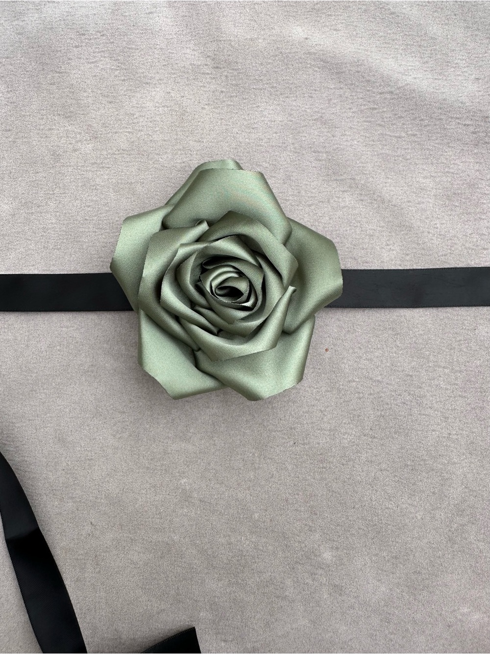 Green Satin Rose Waist Belt - Women Accessories